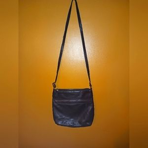 Jack Georges Handbag Purse Organizer Voyager Rich Black Leather Crossbody USA